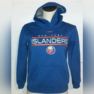 NHL Reebok Face Off Collection New York Islanders Hoodie Youth Sz M 10-12